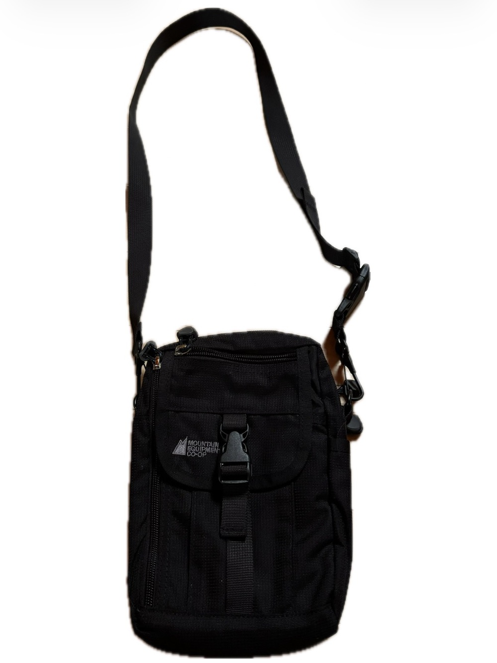 Mountain Equipment Co-op MEC Black Compact Messenger Crossbody Bag